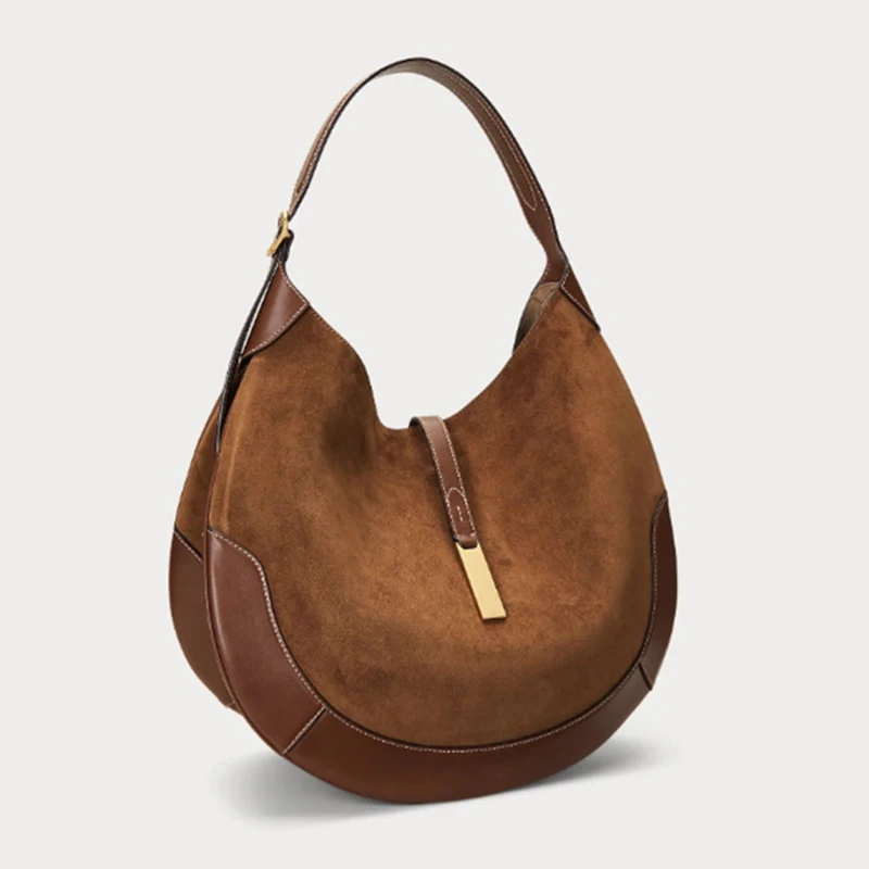 New Suede Vintage Women Shoulder Bag Luxury Women Bags Ladies Large Capacity Tote Underarm Bag Large Capacity Tote Bag 1