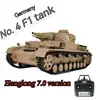 1：16 Germany Type F NO.4 Tank 3858-1 3859-1 Simulation Medium Support Multi-function Battle Heavyweight Tank Model 4