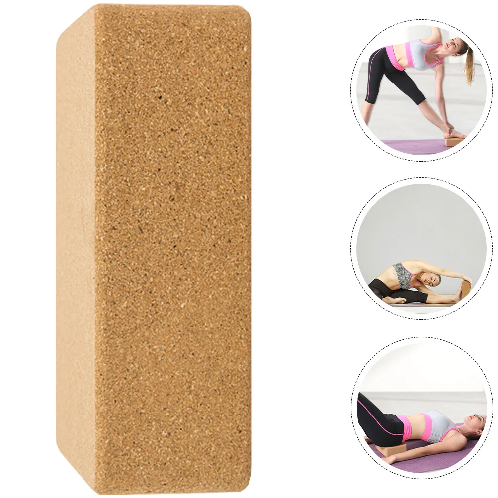 

Cork Yoga Block Brick High Density Supply Mat Tool Equipment Dancing Used Oak Training Fitness