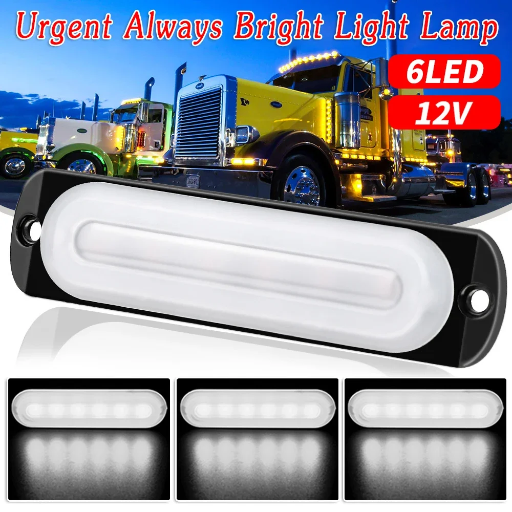 

12V 24W White 6LED Car Truck Fog Light Lamp Automobiles Motorcycles Off-Road Trailers Safety Urgent Signal Light NEW