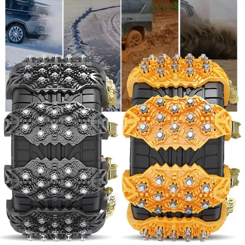 Car Emergency Snow Chains Easy to Install Tire Chain Versatile Automotive Snow Chain for Enhances Traction & Safety