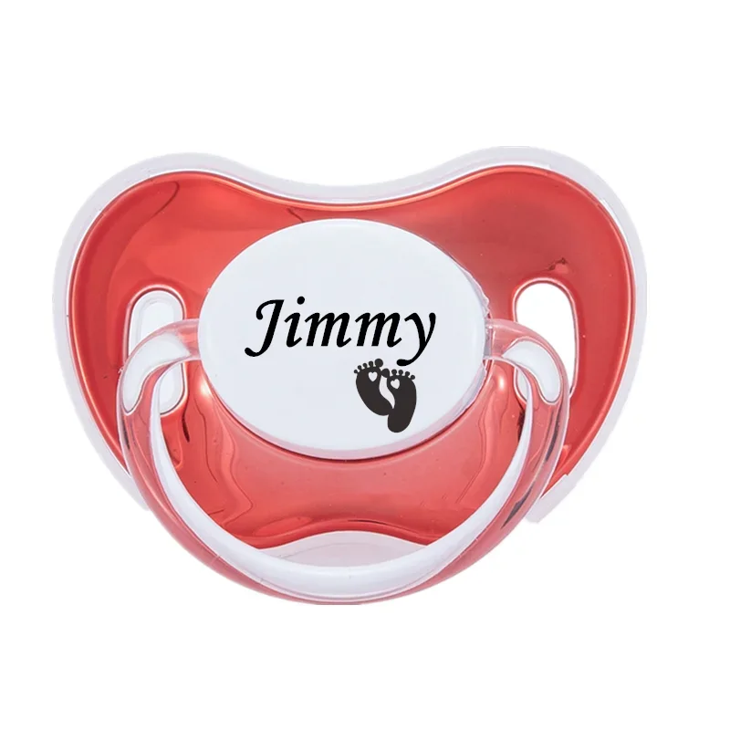 

MIYOCAR custom any name unique color bling Metallic pacifier dummy BPA free unique gift for new born baby shower