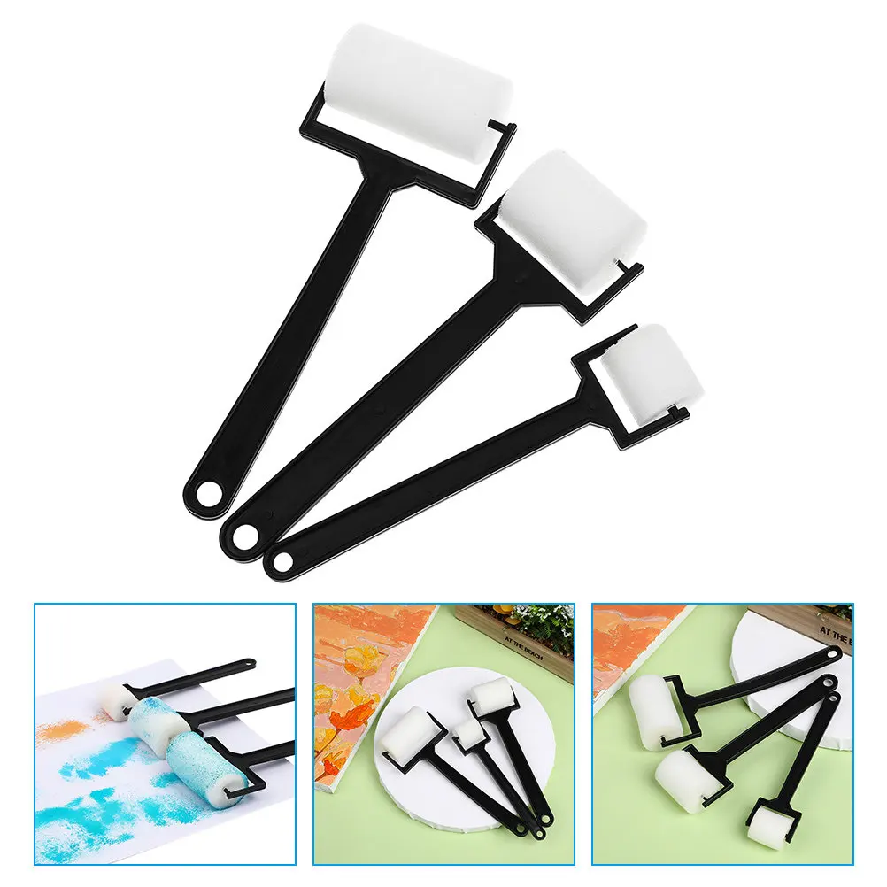 9Pcs 미니 페인팅 스폰지 롤러 어린이 크리 에이 티브 스탬프 브러쉬 아트 드로잉을위한 페인팅 도구 DIY 공예 학교 가정용