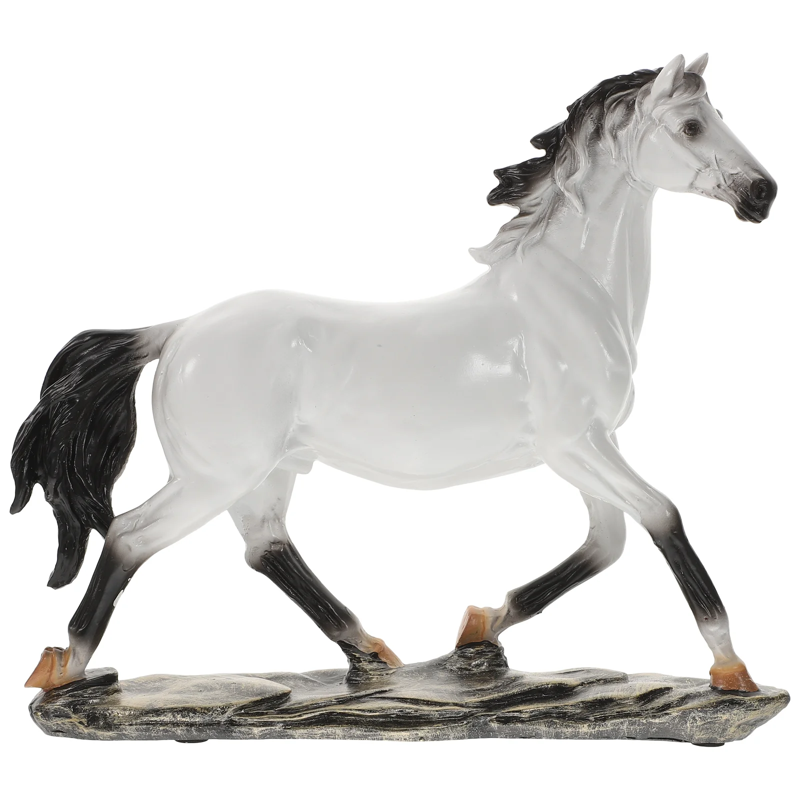 

Imikeya Vintage Decor Horse Figurine Collectible Home Office Tabletop Ornaments White Statue Chinese