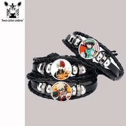 Anime My Hero Academia Cosplay Costume Gems Cowhide Bracelet Wristband Bracelet Jewelry Gift Hand-woven Adjustable Hand Strap