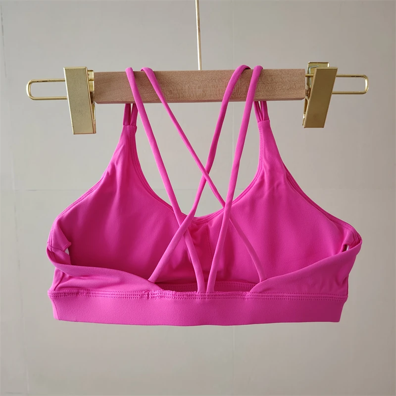 Solid Color Sports Bra Gym Fitness Underwear Soft Breathable Fashion Hot Girl Yoga Bra Running Exercise Sexy Women's Underwear 3