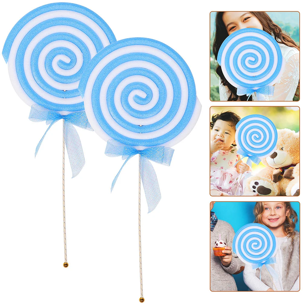 

2Pcs Lollipop Prop Simulation Lollipop Crafts Giant Lollipop Model Cosplay Clown Swirl Lollipop Fake Lollipop Photo