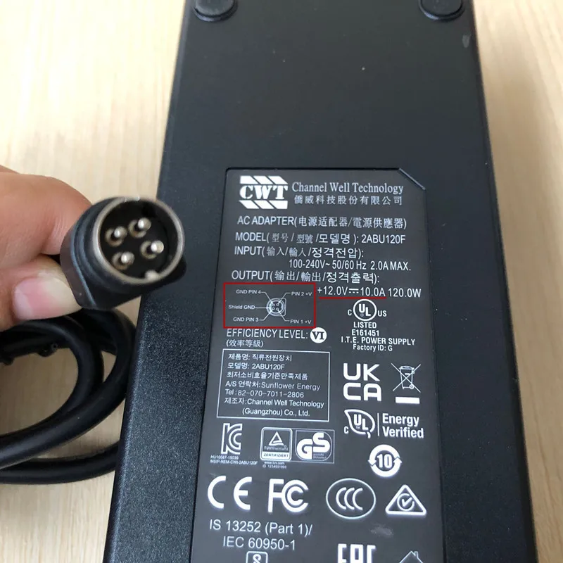 Genuine Cwt 12v 10a 120w Adaptador ac para Qnap Ts409 Ts-410 Ts-412 Turbo Synology Diskstation Ds410 Ds418 Nas Alimentação - Image 3