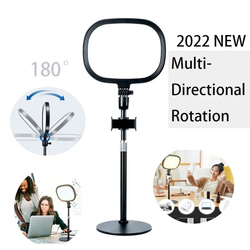 Nova Fotografia de Iluminação Telefone Ringlight Tripé Foto Led Selfie Remoto Preenchimento Anel Luz da Lâmpada Vídeo Youtube ao Vivo Cozinheiro 2023