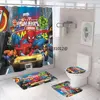 Anime Avengers Spiderman Shower Curtain Carpet Toilet Cover Cartoon Bath Mat Rug Pad Set Bathroom Decor Kids Gifts 2
