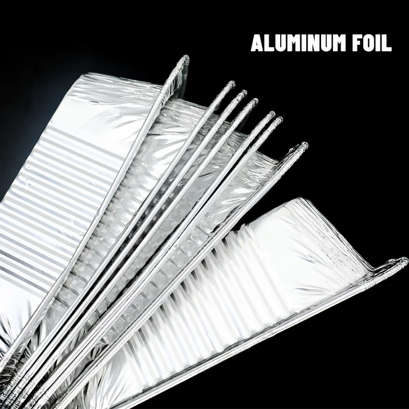 10pcs Disposable Aluminum Foil Food Container Aluminium Foil Tray Square Shaped BBQ Accessories Lid Lunch Box Kitchen Supplies