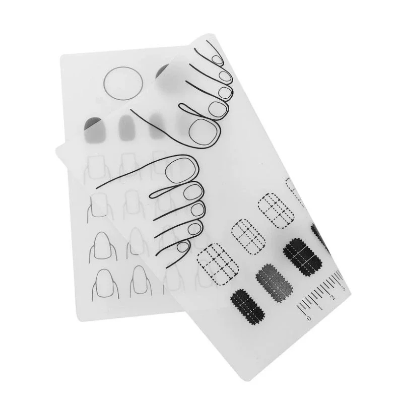 휴대용 실리콘 네일 트레이닝 매트 네일 폴리쉬 연습 패드 스탬핑 플레이트 네일 스티커 트레이너 가이드 (네일 홈 DIY용)