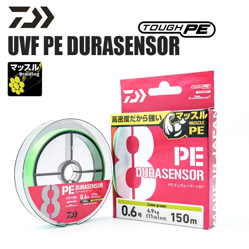 DAIWAUVFToughPEOriginalDurasensorX8BraidedLineGreenFishing
