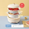 220V 5L Electric Cooker Separable Double Pot 2 Flavor Hot Pot Multi-Function Steamer Frying Pan Non-Stick Electric Pot 5