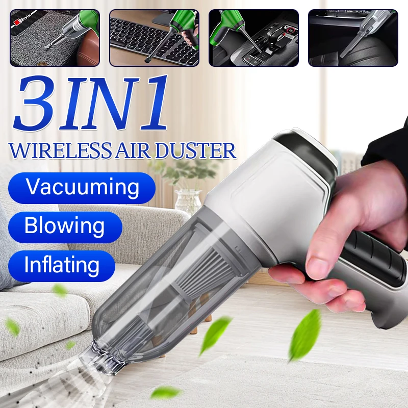 차량용 소형 가정용 진공 청소기, 완전 자동 무선 충전, 고출력, 강력한 진공 청소기, 컴퓨터