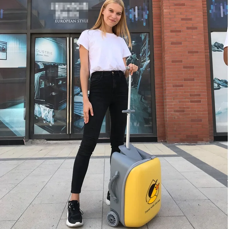 Multi Functional Travel Luggage Box for Bady Car 20 inch Portable and Separable Carry-on Cartoon Trolley suitcase for Boarding