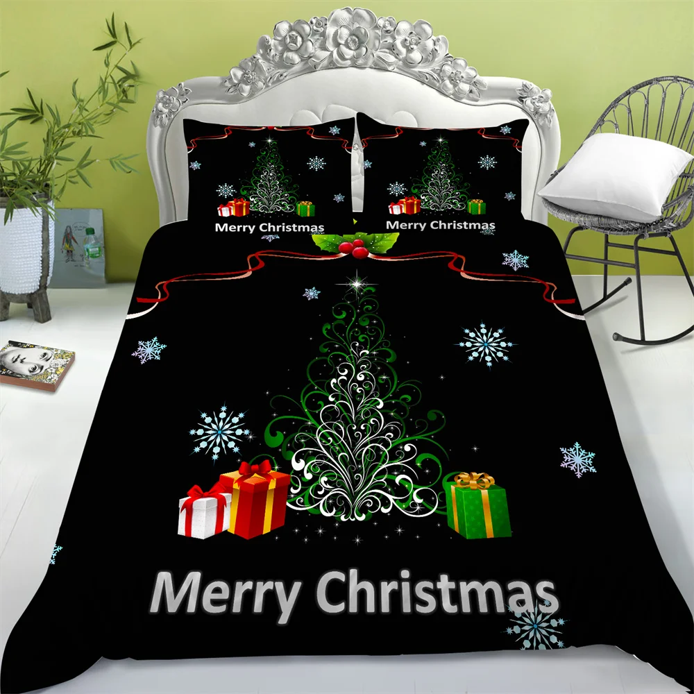 

Christmas Gift Bedroom Decor Children Microfiber Bedspread with Pillowcase Single Size Home Bedclothes Duvet Covers