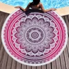 Beach Leisure Resort Creative  Towel Microfiber Round Swimming  Mandala Yoga Mat Adult Large  Bath  2