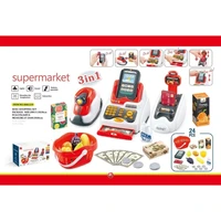 Supermarket Cash Register Toy Kids Checkout Counter Playcashier Register For Kids PlayHouse Toy Credit Card Machine toy 2