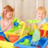 Beach Table Sand Play Toys Children Outdoor Games Baby Water Sand Dredging Tools Beach Table Play Sand Pool Set Toy for Kid Gift 4