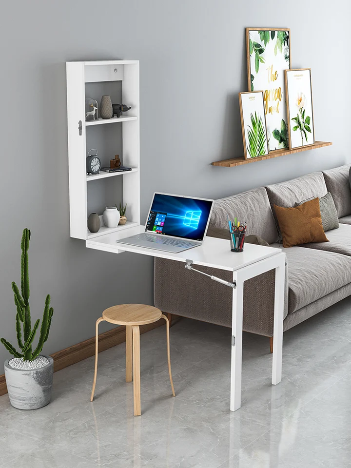 Mesa plegable montada en la pared, escritorio de computadora para el hogar, estante de almacenamiento Simple montado en la pared, mesa de comedor, muebles de mesa de madera _ AliExpress Mobile