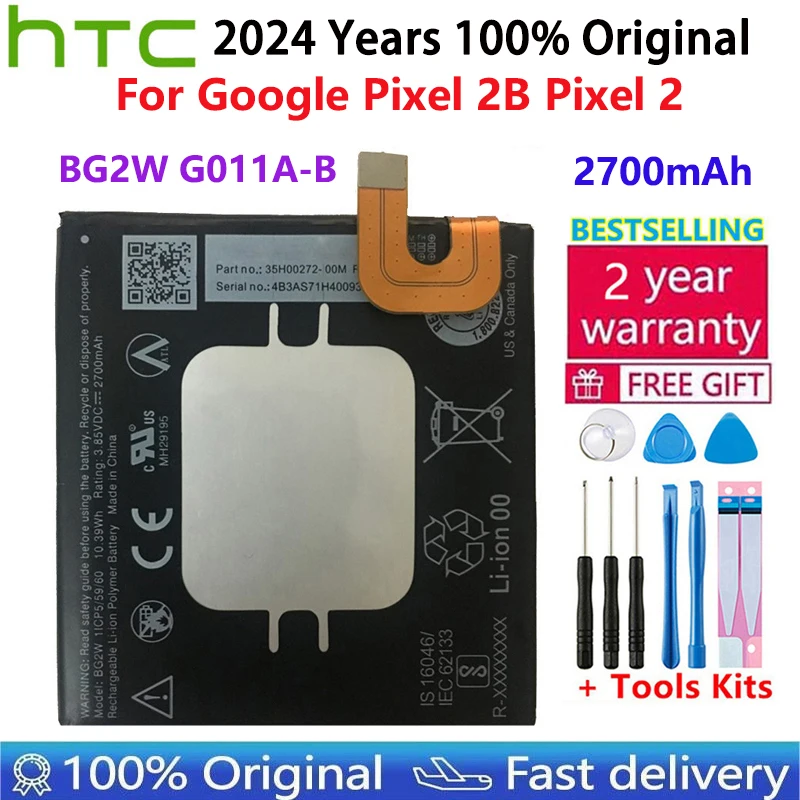 

100% Original High New Quality 2700mAh BG2W Mobile Phone Replacement Battery G011A-B For HTC Google Pixel 2B Pixel 2 Batteries