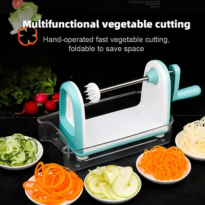 Five-in-one vegetable cutter multi-functional hand-cranked kitchen potato carrot slice grater