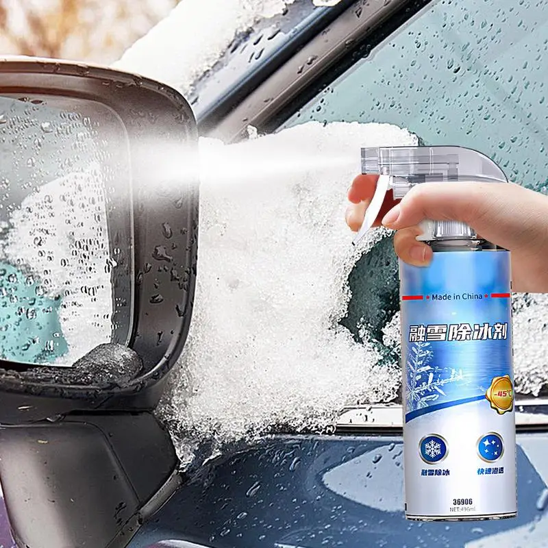 Ice-Off Windshield Spray Auto Glass Ice Melting Spray Melts Ice Frost & Snow Fast Winter Car Must Have Snow Melting For