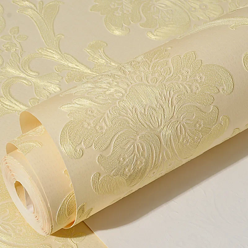 วอลล์เปเปอร์ระดับไฮเอนด์ในยุโรป3D ห้องนอนสามมิติห้องนั่งเล่นพื้นหลังทีวีวอลล์เปเปอร์ติดผนัง 1