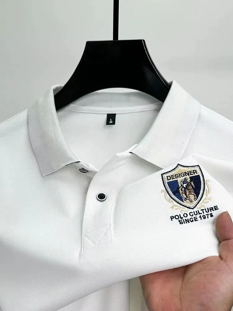 ضوء العلامة التجارية الفاخرة المطرزة قميص بولو بأك...