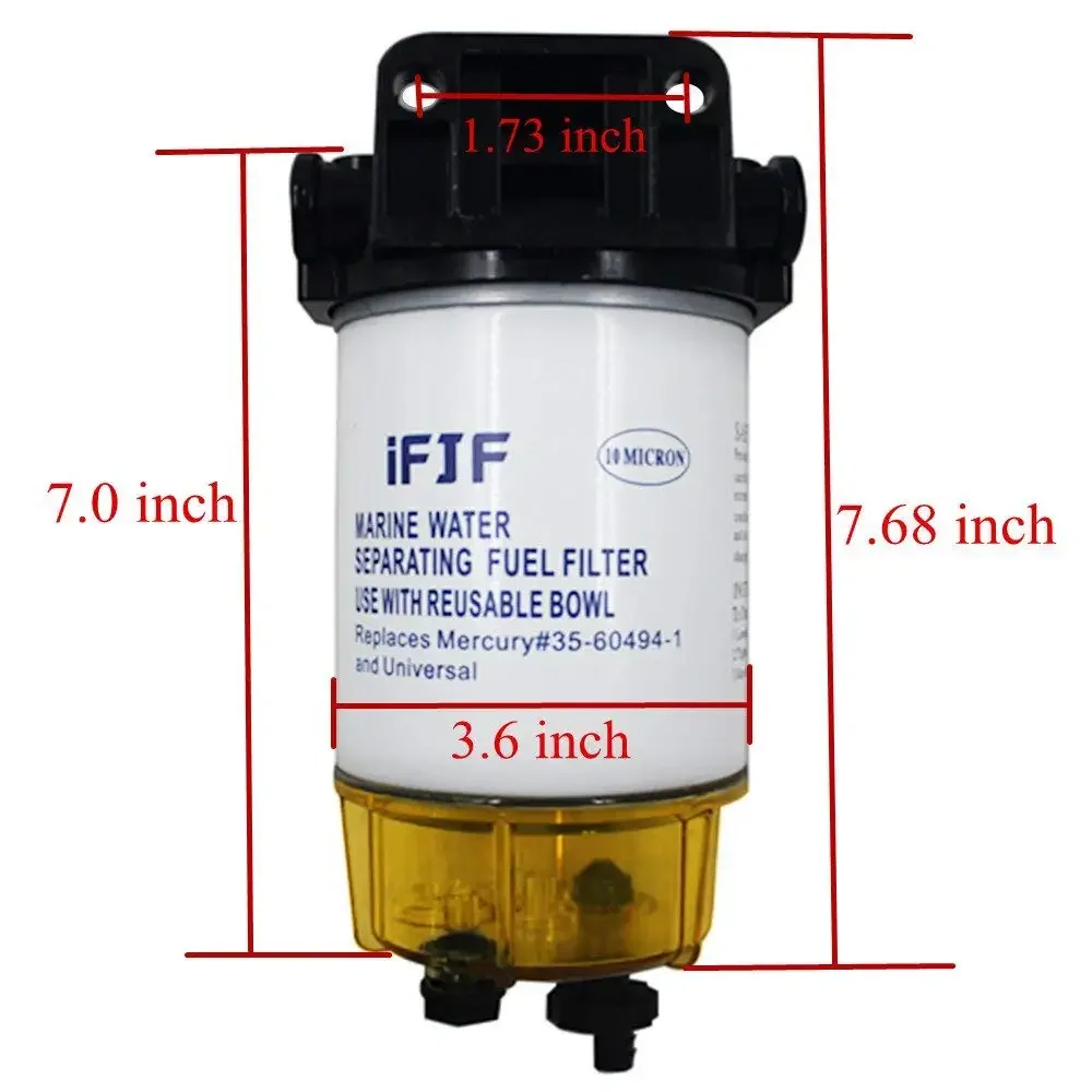 Brandstoffilter, Waterafscheider voor de Auto, Met Schroefafdichting, 500FG, Voor Filter, Waterafscheider