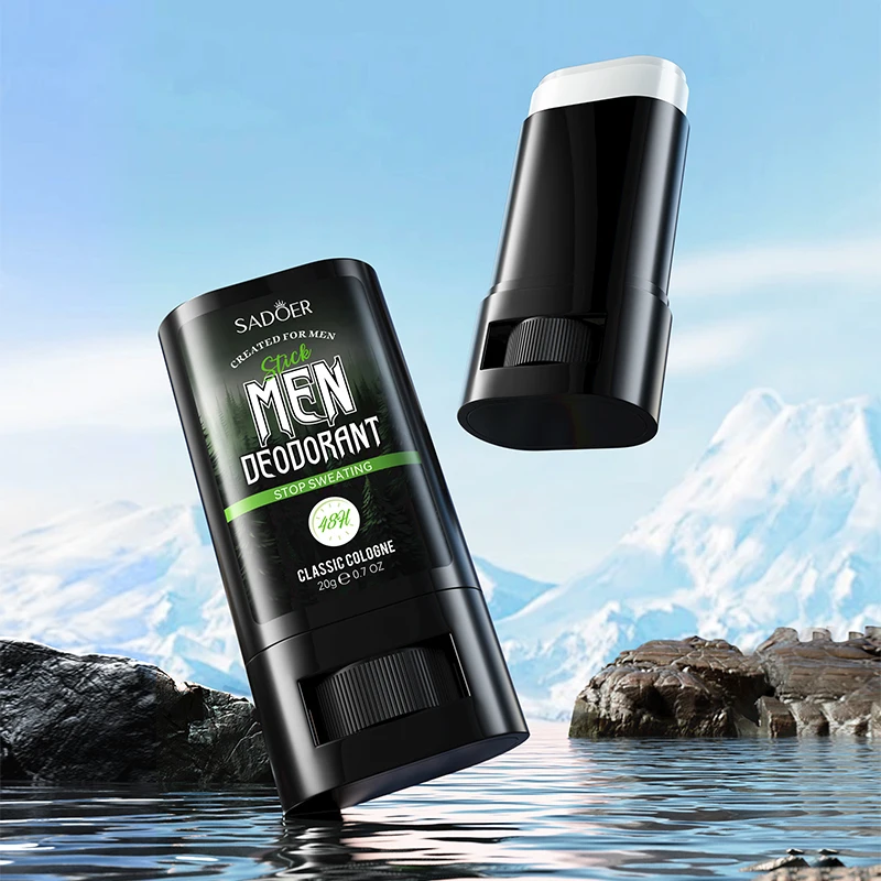 SADOER Gulong Men's Anti Sweating Cream Stick Deodorizing Retain Scent Refreshing Body Wrist Odor Anti Sweat Creams for Men