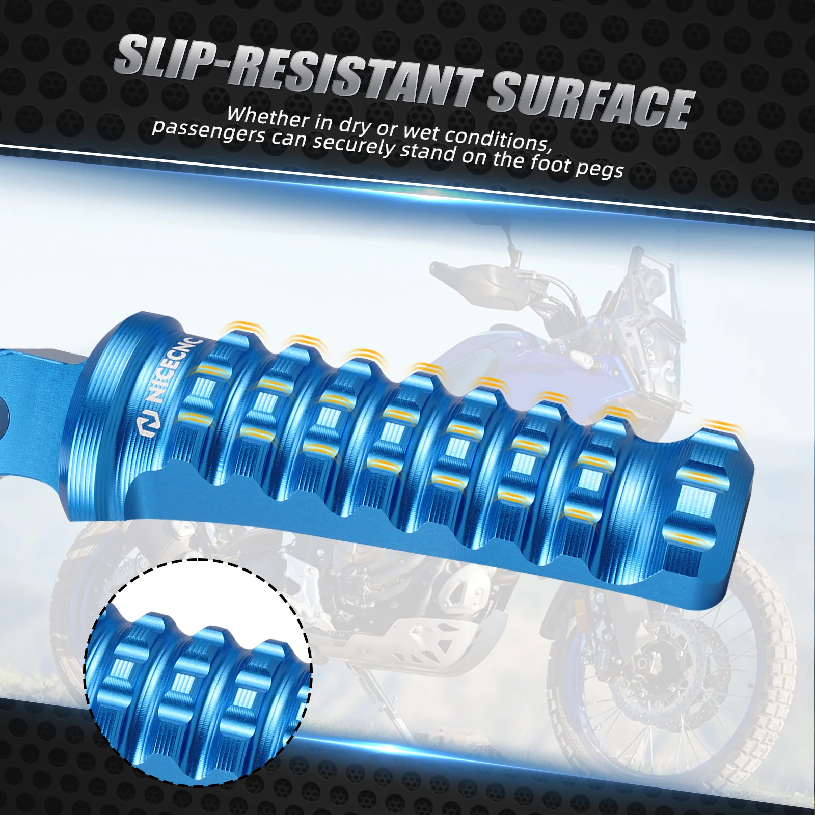Für Yamaha Tenere 700 T700 XTZ 700 2019-2022 Hinten Passagier Fußrasten Pegs TENERE 700 T7 Rally Edition 2020-2022 Tracer 900/GT – Detail 11