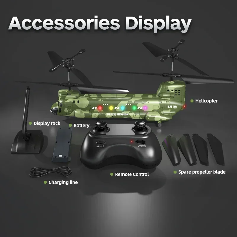 2.4G RC Helicopter HD Aerial Photography 3 Gears Gesture Remote Control 4CH Aircraft Cool Lights Children's Toy Model Boy Gifts - 4