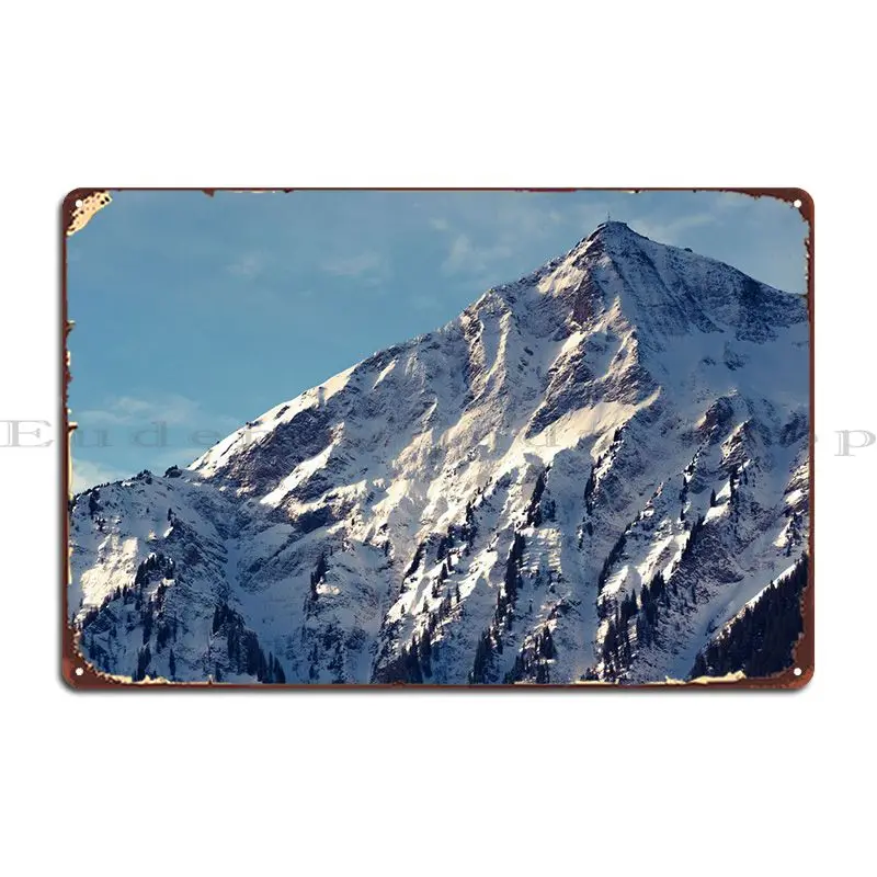 

Pattern Of Mountain Metal Plaque Poster PaintingWall Decor Designing Character Living Room Tin Sign Poster