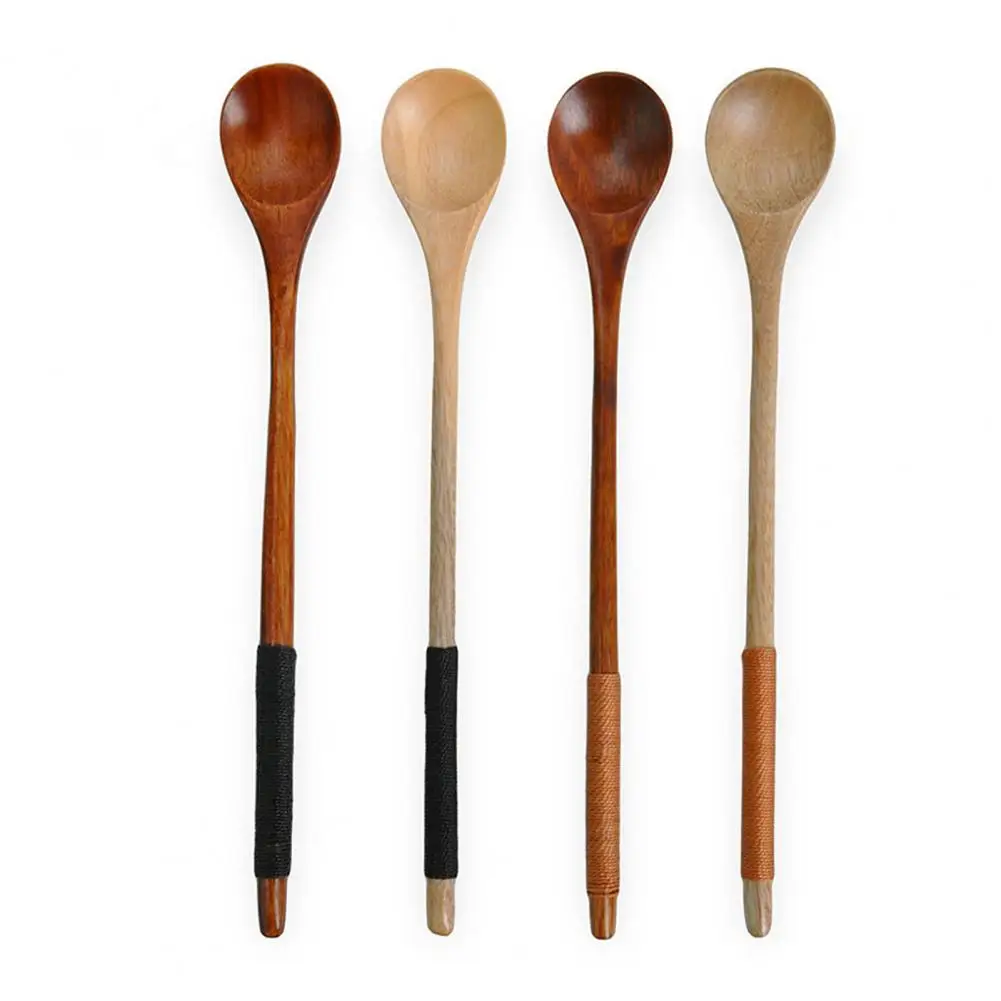 Wooden Spoon Bamboo Soup Teaspoon Scoop for Kitchen
