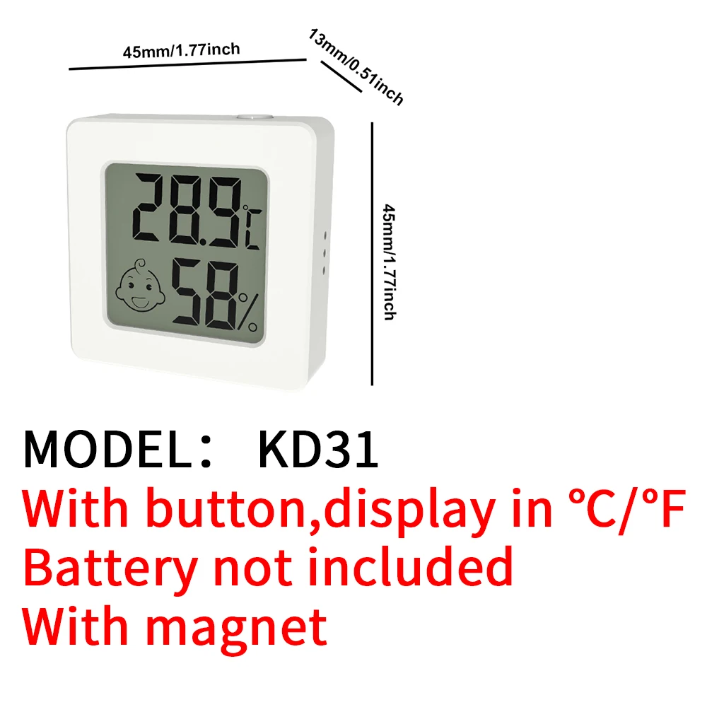 Buy Wholesale China Mini Household Digital Lcd Indoor Thermometer Hygrometer  Humidity Meter Weather Station & Mini Digital Indoor Thermometer Hygrometer  at USD 1.25