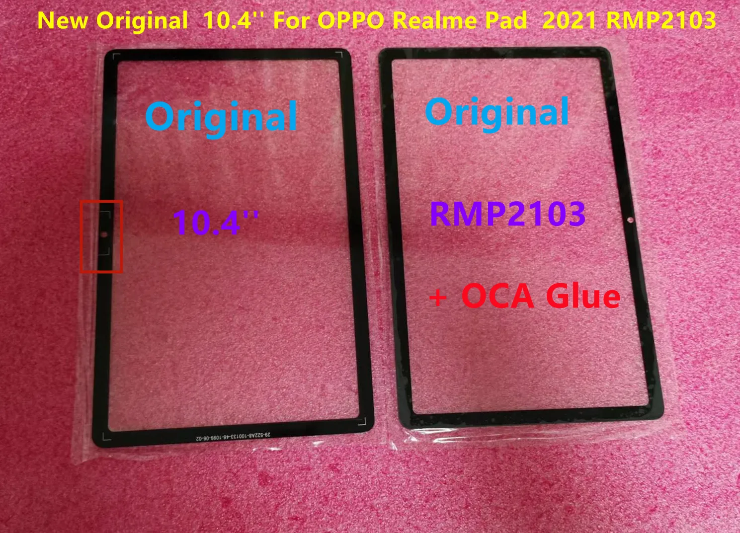 Nuovo Originale 10.4 "Per Oppo Realme Pad (2021) Rmp2103 Rmp 2103 Pannello Dell'Obiettivo Con Copertura In Vetro Anteriore Touch Screen Con Colla Oca 