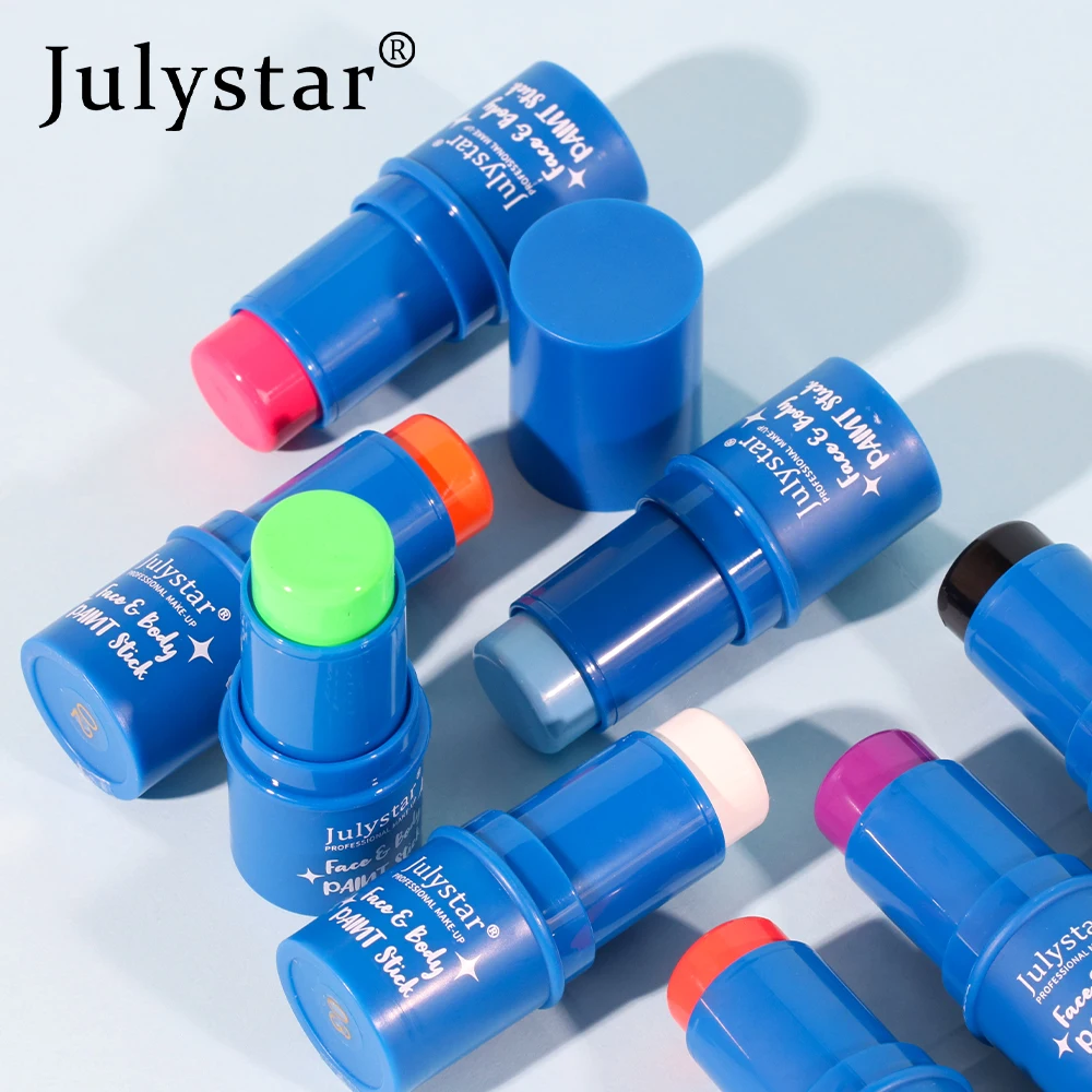 Body Face Paint Julistar Halloween Body Painting Cream Facial Water-soluble Fluorescent Facial Stage Painted Stick