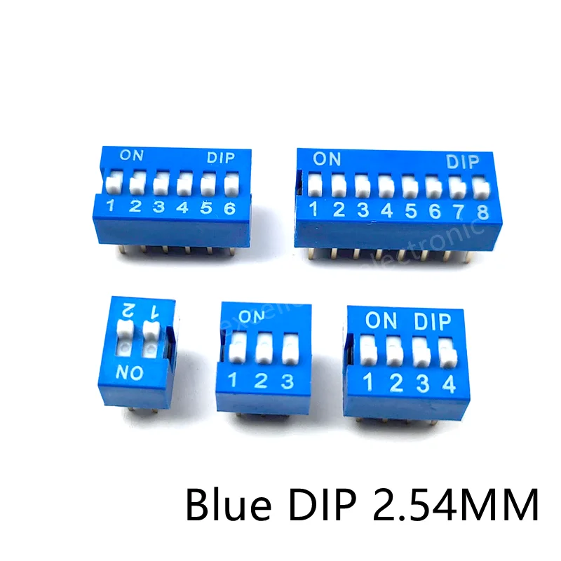 Slide Type Toggle Switch Module - 5PCS, Multi-Position, Red/Blue