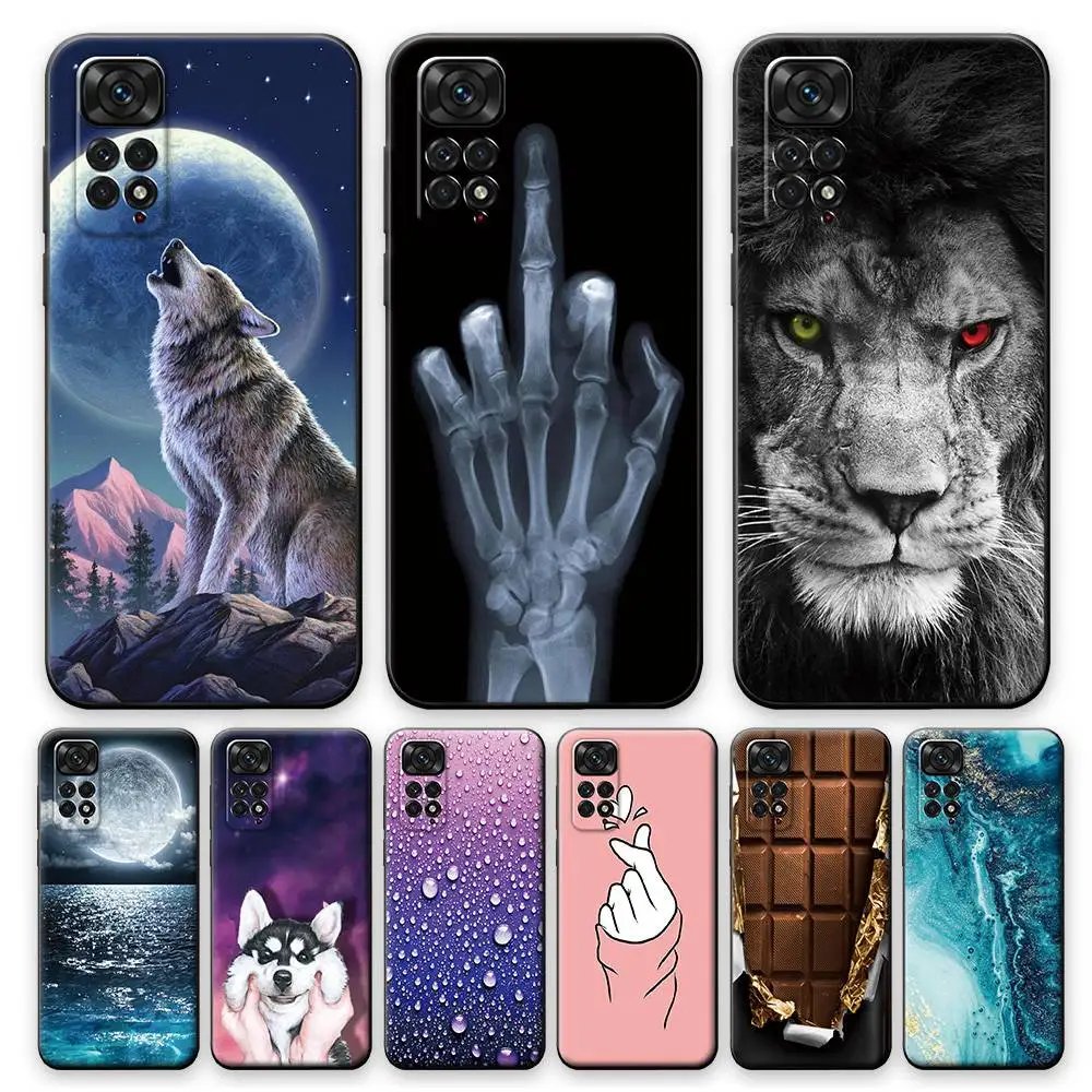 Per Redmi Note 11 Custodia Note 11S Silicone Morbido Tpu Cover Posteriore Carina Per Xiaomi Redmi Note 11 Pro 5G Custodia Per Telefono Su Redmi Note 1