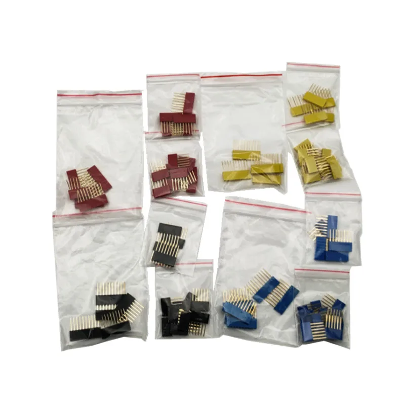 Conector de Cabeça Alto Feminino Empilhável Soquete 11 mm para Arduino Shield Cores Preto Vermelho Azul Amarelo 80 un