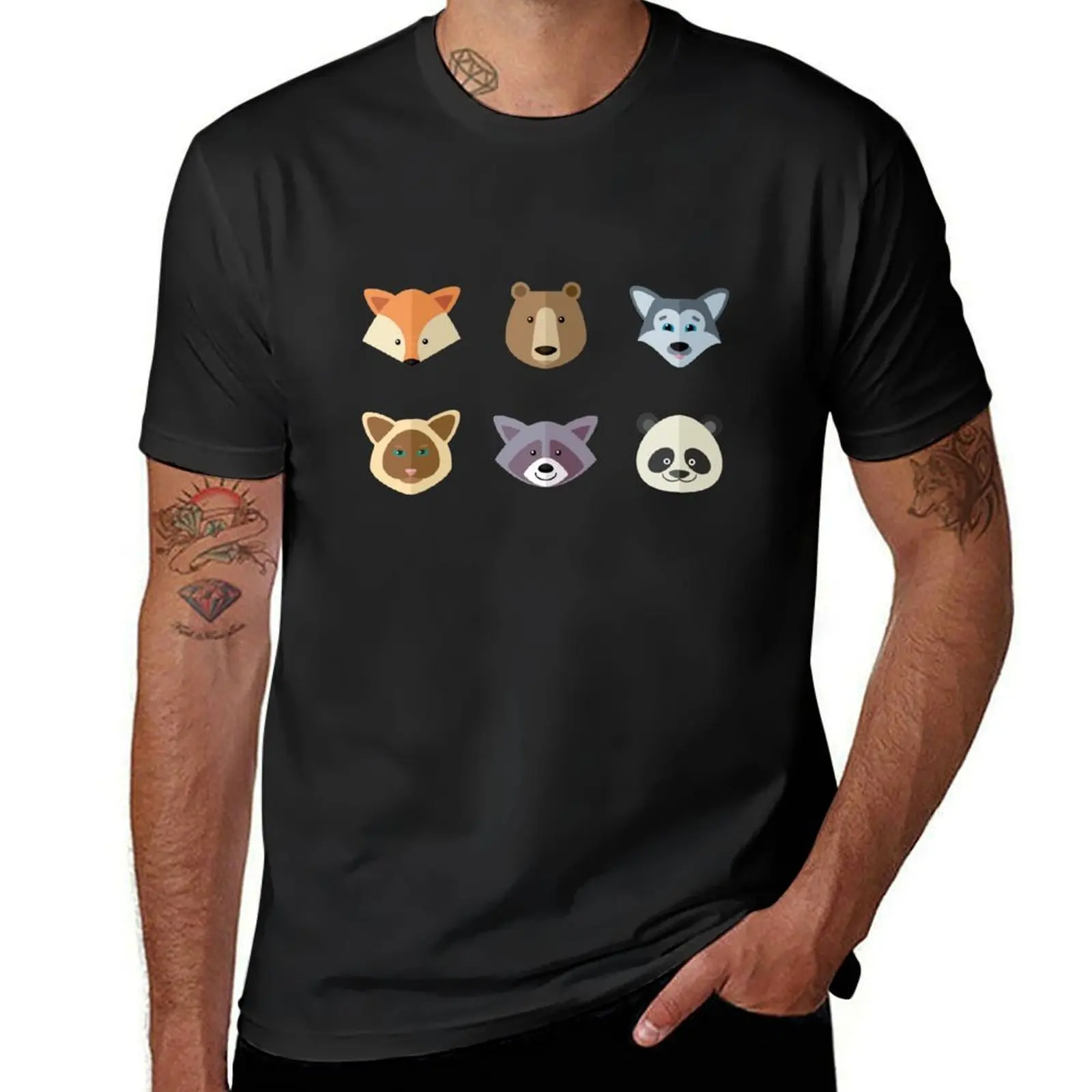 

Wild Animals T-shirt blacks sublime cute tops T-shirt men