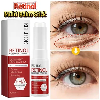 Crema per gli occhi al retinolo Collagene Multibalm Stick Ridurre le rughe Borsa per gli occhi Acido ialuronico Anti occhiaie Gonfiore Prodotti per la cura degli occhi