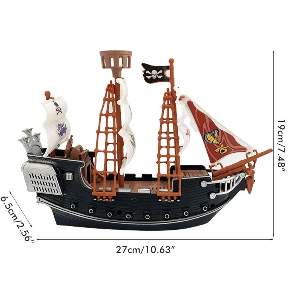 Kids Pirate Toys Pirates Ship Plaything Interesting Unique Boats Model Playthings Table Ornament Boat Toy for Home Kindergarten 4