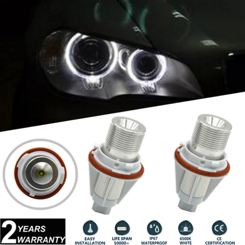 2X Led Angel Eyes 7W Cree Led Headlight Bulbs For Bmw E39 E60 E63 E65 X3 X5 E83