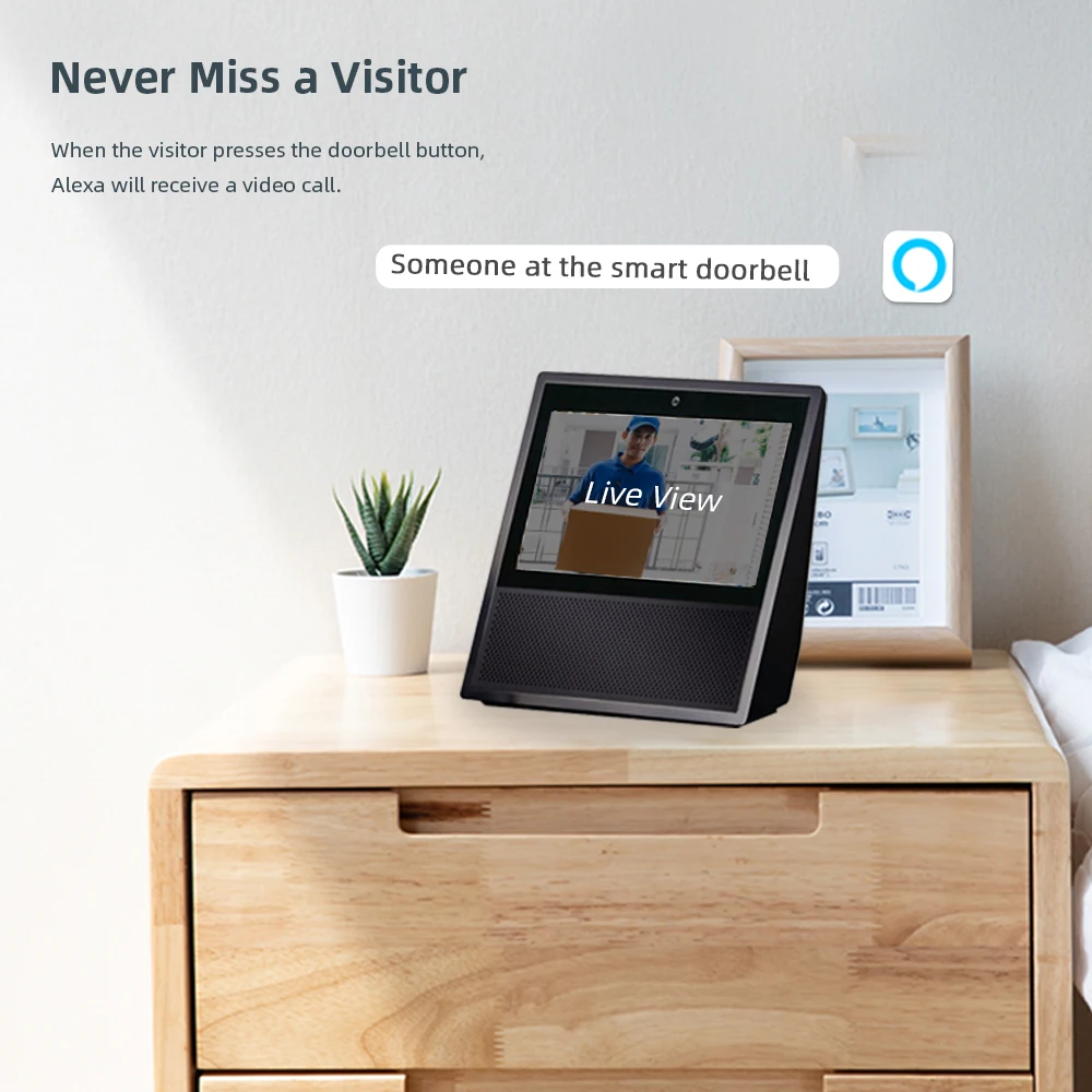 New Tuya Video Doorbell WiFi Wireless Wired Door Bell Battery