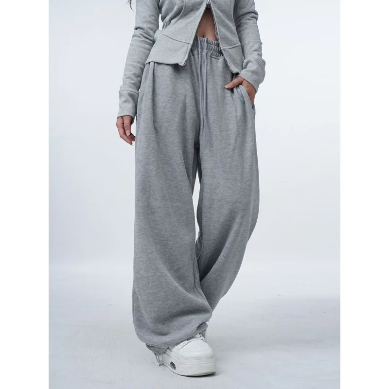 

Deeptown Oversized Grey Women Sweatpants Korean Fashion Jogging Basic Straight Baggy Sport Pants Casual Trousers Summer Hip Hop