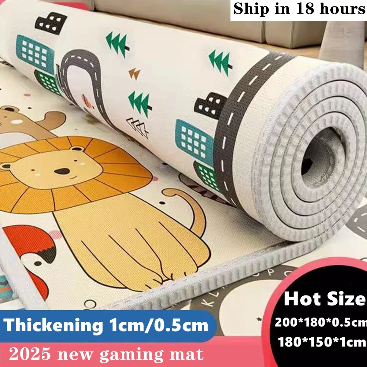 Thicken Baby Crawling Play Mats Folding Mat 200cm *180cm Environmentally Friendly Carpet Play Mat for Children's Safety Rug Gift