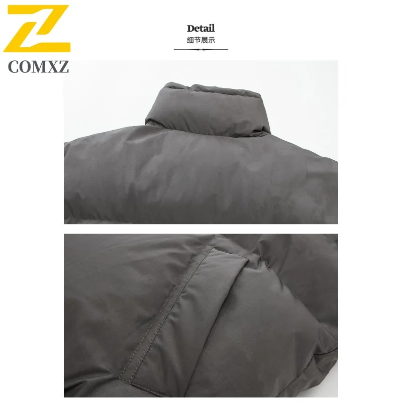 COMXZ 2025 New Men's Cotton Jacket Autumn Winter Korean-Style Trendy Loose Thickened Warm Coat Versatile lightweight windbreaker